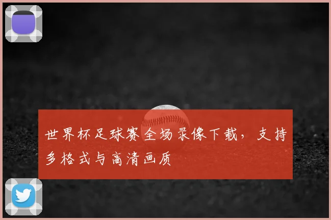 世界杯足球赛全场录像下载，支持多格式与高清画质